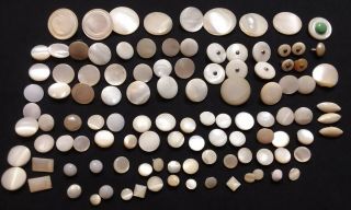 Vintage Mother Of Pearl,  Shank Buttons