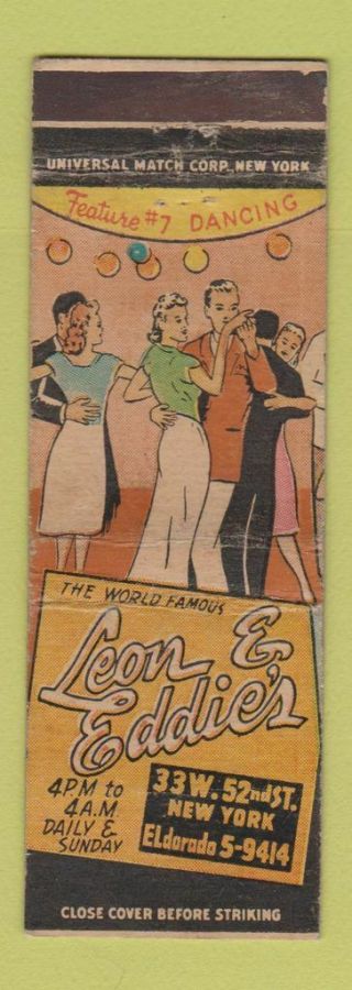 Matchbook Cover - Leon And Eddie 