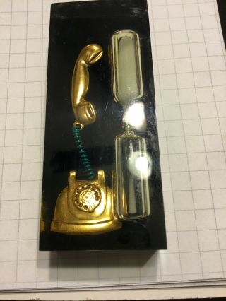 Vintage Lucite Rotary Phone Hourglass 3 Minute Telephone Timer 1970 