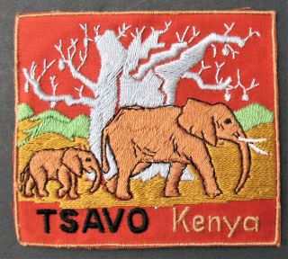 Travel Patch Kenya Tsavo Africa Elephants Embroidered