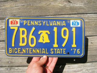 Vintage Pennsylvania Auto License Plate 1976 - Bicentennial Plate Liberty Bell