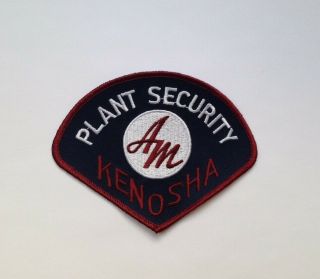 American Motors Corporation (1954 - 1970) Plant Security Patch Kenosha,  Wi - Nos
