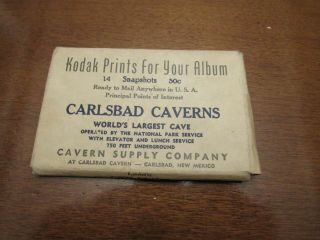 Carlsbad Caverns,  Mexico,  Nm,  Souvenir Photo Pack,  1944 Postmark
