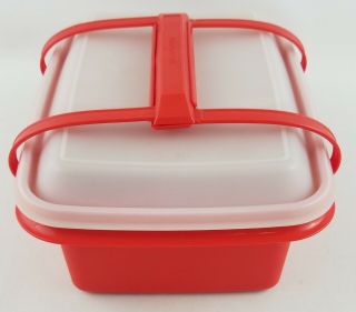 Tupperware Pack N Carry Lunch Box Tote 1254 Orange Set 7