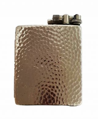 Chrome Metal Lighter Case Combined Cigarette Holder Size 8.  5 X 6.  5 Cm