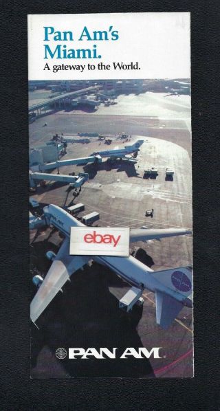 Pan Am Miami Airport Gateway To The World Brochure 1/1983 Terminal - History 747