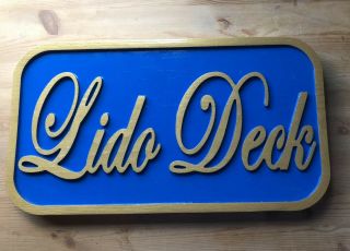 Tiki Bar Lido Deck Blue 3d Routed Wood Island Beach Pool Bar Sign Custom