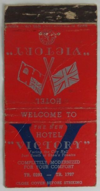 Vintage Hotel Victory Matchbook Cover (inv24425)