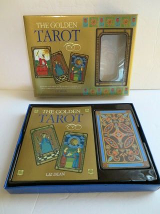 The Golden Tarot By Liz Dean Cards & Book Set - -