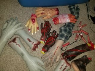 Big Bag Of Body Parts Halloween Decoration Scary Best Spooky Blood Bones
