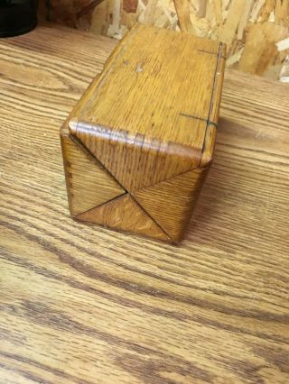 Antique Vintage Wooden Fold Out Singer Sewing Machine Attachment Box Late 1800 