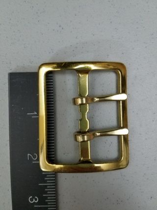 Nos - Antique - Vtg/2 " Double Prong Brass Belt Buckle/sam Browne/military (ww?) /police