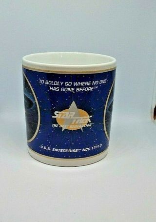 1994 STAR TREK THE NEXT GENERATION COFFEE Cup MUG U.  S.  S.  ENTERPRISE Ship 2