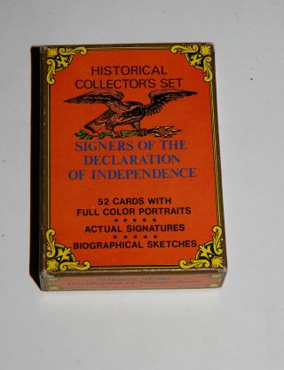 Signers Of The Declaration Of Independence Full Trading Cards Set