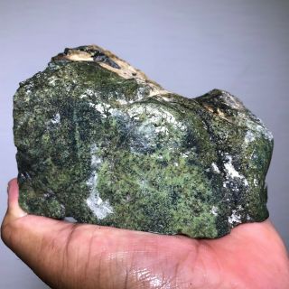 TOP QUALITY SOLID GREEN JADE ROUGH 2.  5 lb - FROM TAIWAN 3