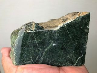 TOP QUALITY SOLID GREEN JADE ROUGH 2.  5 lb - FROM TAIWAN 5