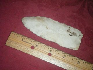4 3/4 In.  Authentic Arrowhead,  Paleo Spear Point From Missouri