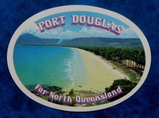 Port Douglas,  Queensland.  Vintage 1980,  S Souvenir Sticker