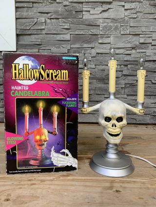 Vintage Skeleton Candelabra 1994 Hallowscream Haunted Trendmasters Halloween