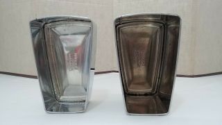 Vintage Lincoln Beauty Ware Chrome Wedge Shaped Canister Set Coffee & Tea 5