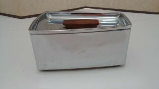 Vintage Lincoln Beauty Ware Chrome Wedge Shaped Canister Set Coffee & Tea 8
