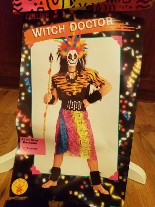 Witch Doctor Halloween Costume Adult Complete With Wig And Accessories