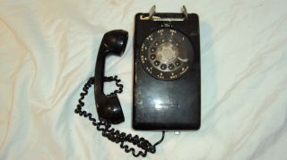 Vintage Stromberg Carlson Black Rotary Dial Wall Telephone