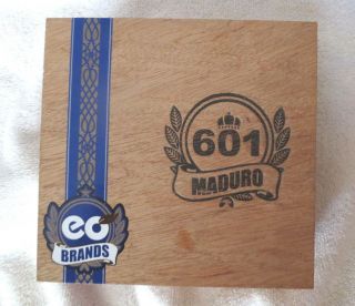 La Zona Espinosa Premium Eo Brands 601 Maduro Robusto Wood Cigar Box -