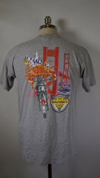 B2668 Vtg Harley - Davidson Motorcycle Biker Rider San Francisco T - Shirt L Usa