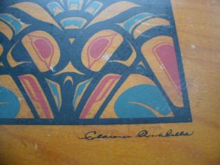 Clarence Wells Wood Box Art Northwest Coast Haida Canada First Nations Signed 3