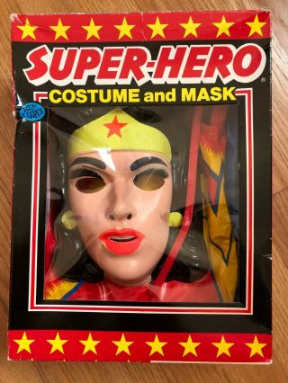 Vintage 1987 Ben Cooper Wonder Woman Halloween Costume Dc Comics