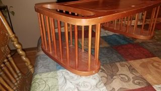 VINTAGE Large Wooden BED TRAY LAPTOP DESK w/Easel & Double & Side Baskets 3