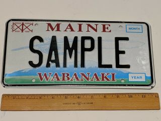 Maine Wabanaki License Plate Sample Was $60