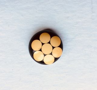 Vintage Bakelite Button Pin Brooch Earring Random Dots