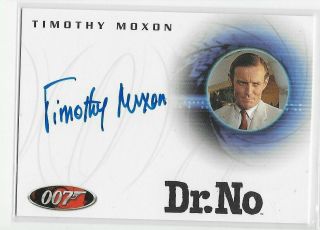 James Bond 007 Dr.  No Timothy Moxon Autograph Auto Card Rittenhouse