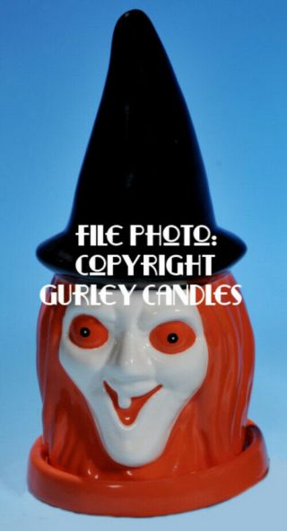 Gurley " Saf - T - Glo " Candle Lamp - Witch 
