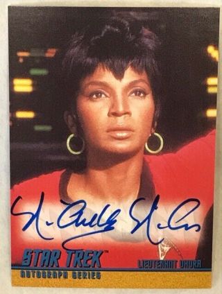 Star Trek The Series Autograph Card A3 Nichelle Nichols From Skybox