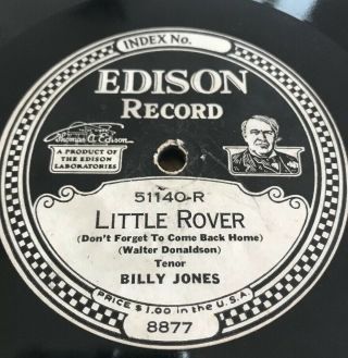 Edison Diamond Disc Record 51140 Billy Jones Little Rover