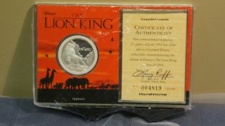 Disney The Lion King Silver Coin With 1994 25 Grams 999 Silver Rare