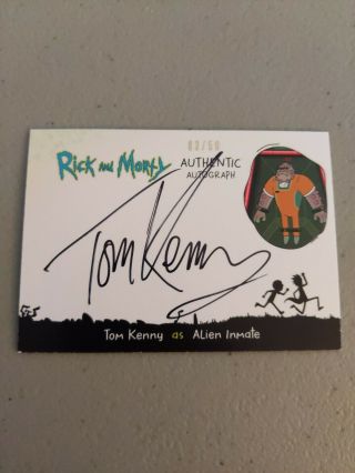 Rick And Morty Autograph Tom Kenny 3/50 As Alien Inmate