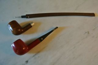 2 Vintage Tobacco Pipe Dr.  Grabow Color Duke Red Ropp? Long Stem