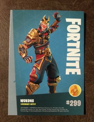 FORTNITE 2019 Legendary Outfit WUKONG Foil Parallel Card SSP 299 Crystal VHTF 3