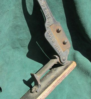 Antique Cast Iron Tobacco Cutter PEACE AND GOOD WILL 4