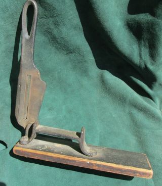 Antique Cast Iron Tobacco Cutter PEACE AND GOOD WILL 5