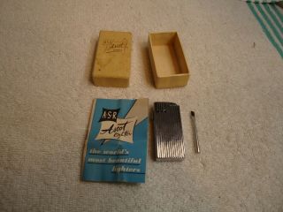 Vintage Asr Ascot Lighter With Box And Paperwork