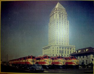 Florida East Coast Railway Harry M.  Wolfe Famed Photo 12 Emd Diesels - - Miami 1948
