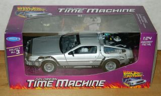 Back To The Future Delorean Time Machine 1:24 Scale Die - Cast Metal Car Welly