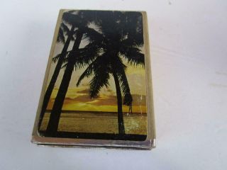 Vintage Matson Lines Tropical Palm Tree Advertsing Congress Playing Cards