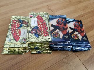 22 The Spiderman 1994 & 15 Fleer Ultra Spiderman 1997 Card Packs