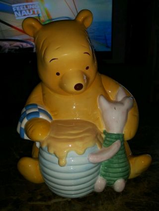 Collectible Rare Disney Treasure Craft Winnie The Pooh Cookie Jar Perfect.